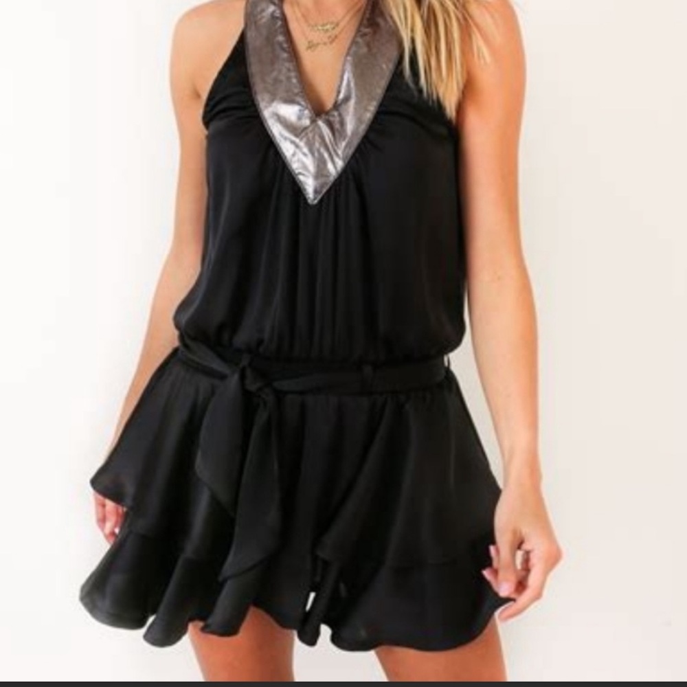 Koch Black Dress with metallic trim